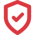 Shield icon in red